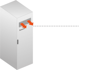 Rear Metal Door w/ Top Extract Fan Unit